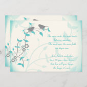 Song Birds Hochzeitstag Vow Renewal Einladung (Vorne/Hinten)