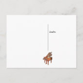 Song Birds on Grand Piano Watercolor Postkarte (Rückseite)