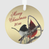 Song Birds Weihnachtsschmuck Ornament (Rückseite)