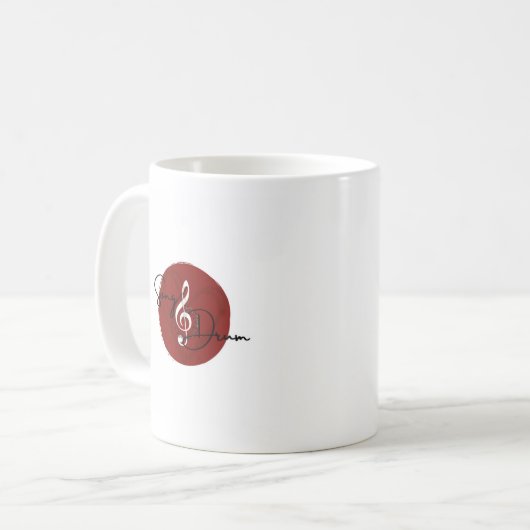 Song & Drum_White/Red Mug Kaffeetasse (Vorderseite Links)