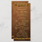 Song-Hochzeitsprogramm für Herbst Programm (Vorne/Hinten)