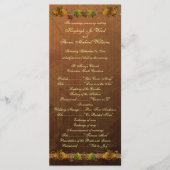 Song-Hochzeitsprogramm für Herbst Programm (Vorderseite)