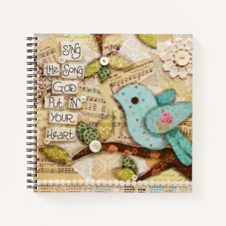 Song in Your Heart Bird Custom Spirituosen Noteboo Notizblock