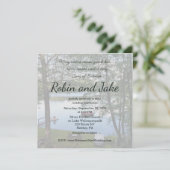 Song of Solomon Lake Photo Wedding Invitation Einladung (Stehend Vorderseite)