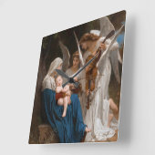 Song of the Angels by William-Adolphe Bouguereau Quadratische Wanduhr (Winkel)