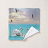 Song Of The White Swan Badhandtuch Set (Waschlappen)