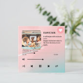 Song Playlist Foto Liebe Valentine's Day Card (Stehend Vorderseite)