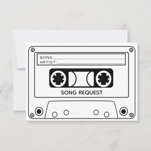 Song Request RSVP Card Einladung (Vorderseite)