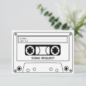 Song Request RSVP Card Einladung (Stehend Vorderseite)