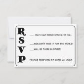 Song Request RSVP Card Einladung (Rückseite)