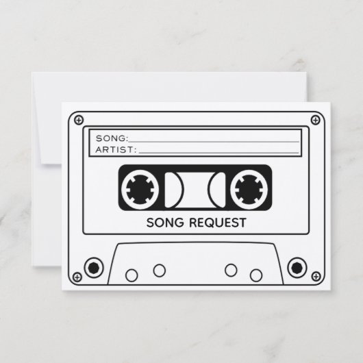 Song Request RSVP Card Einladung (Vorderseite)