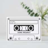 Song Request RSVP Card Einladung (Stehend Vorderseite)