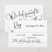 Song Request UAWG RSVP Karte (Vorne/Hinten)
