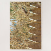 Song Sparrow auf Zaun Puzzle (Vertikal)