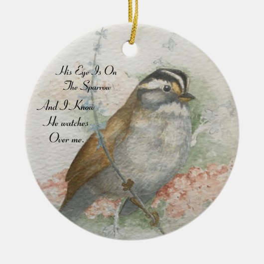 Song Sparrow, den er mir über mein Bibelangebot sc Keramik Ornament (Vorne)