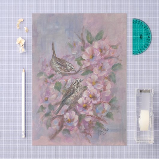 Song Sparrow Seidenpapier (Handwerk)