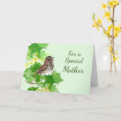 Song Sparrow-Tagesaufwertung Karte (Gelbe Blume)