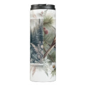 Song Sparrow Watercolor Mountain Lake Tumbler Thermosbecher (Rückseite)