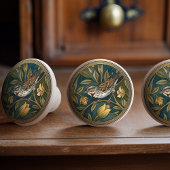 Song Sparrows Bird Ceramic Pull Knob Keramikknauf