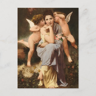 Song Spring Bouguereau Cherub Klassischer Art Enge Postkarte