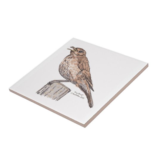 Song Thrush Tile Fliese (Seite)