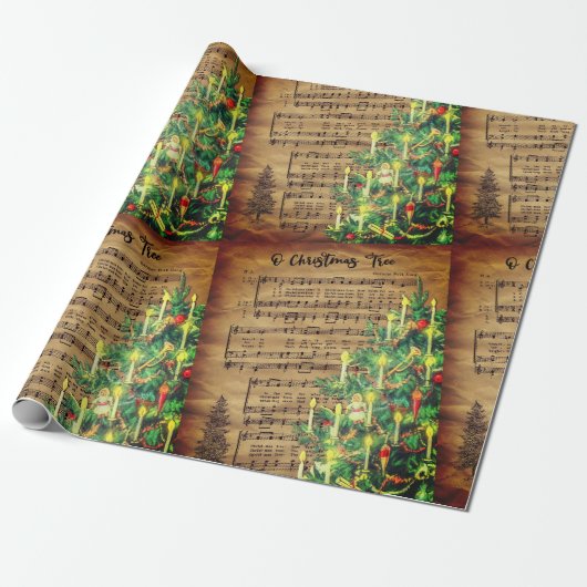 Song Tree Weihnachtswrapping Paper Geschenkpapier (Ungerollt)