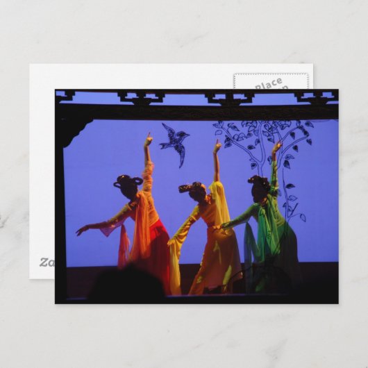 Song und Tanz der Tang-Dynastie Postkarte (Vorne/Hinten)