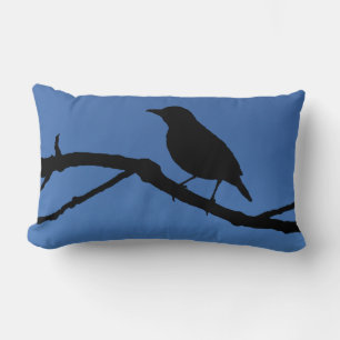 Song-Vogel-Silhouette Lendenkissen
