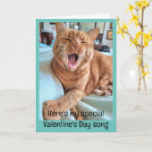 Song von Ginger Cat für Special Valentine Karte (Gelbe Blume)