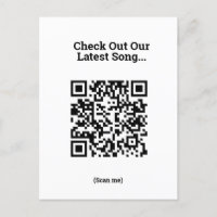 Song-Werbeaktion - QR Code Design Postkarte
