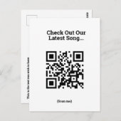 Song-Werbeaktion - QR Code Design Postkarte (Vorne/Hinten)