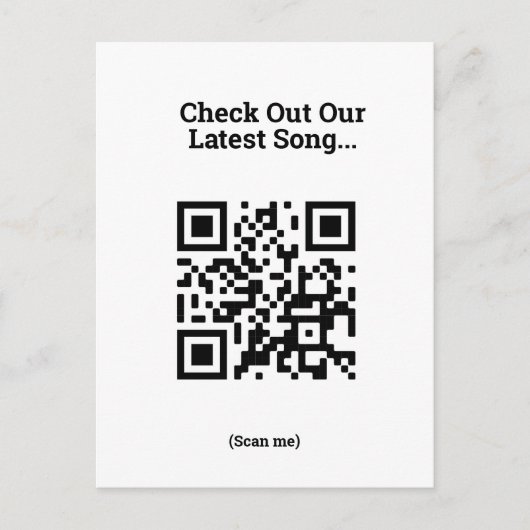 Song-Werbeaktion - QR Code Design Postkarte (Vorderseite)