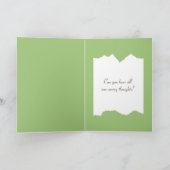 Songbird auf einem Zaun Post Denken Sie an Sie Karte (Innenseite)