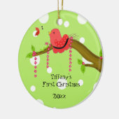 Songbird Baby's First Christmas Keramikornament (Links)