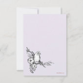 Songbird Bereavement Dankeschön Karte (Rückseite)