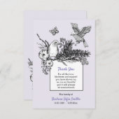 Songbird Bereavement Dankeschön Karte (Vorne/Hinten)