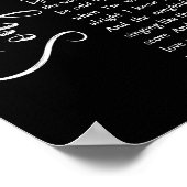 Songbird Black Script Song Lyrica Mauer Kunstdruck Poster (Ecke)
