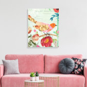 Songbird im Collage-Stil Leinwanddruck (Insitu (Wohnzimmer))