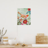 Songbird im Collage-Stil Poster (Küche)