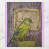 Songbird im Fenster Weinetikett (Einzelnes Label)