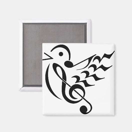 Songbird im Flug Magnet (Vorderseite/Rückseite)