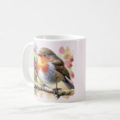 Songbird in Watercolor-Tasse Kaffeetasse (Vorderseite Links)
