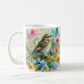 Songbird Melody Graceful Bird & Floral Elegance Kaffeetasse (Links)