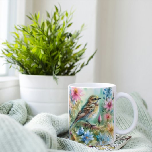 Songbird Melody Graceful Bird & Floral Elegance Kaffeetasse