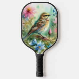 Songbird Melody Graceful Bird & Floral Elegance Pickleball Schläger