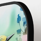 Songbird Melody Graceful Bird & Floral Elegance Pickleball Schläger (Linke Seite)