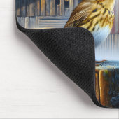 Songbird mit amerikanischer Flagge Mousepad (Ecke)