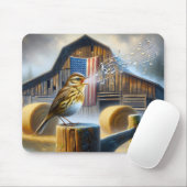 Songbird mit amerikanischer Flagge Mousepad (Mit Mouse)