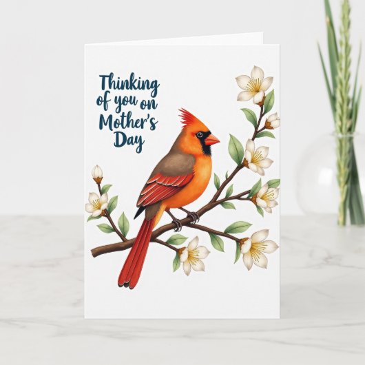 Songbird Muttertags-Blumenkarte Karte (Vorderseite)