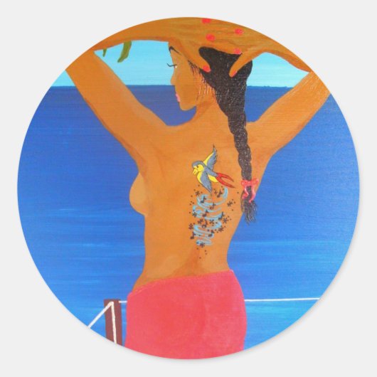 Songbird Runder Aufkleber (Vorderseite)